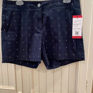 NAUTICA Navy Blue Nautical Shorts NWT  - Women's size 8
